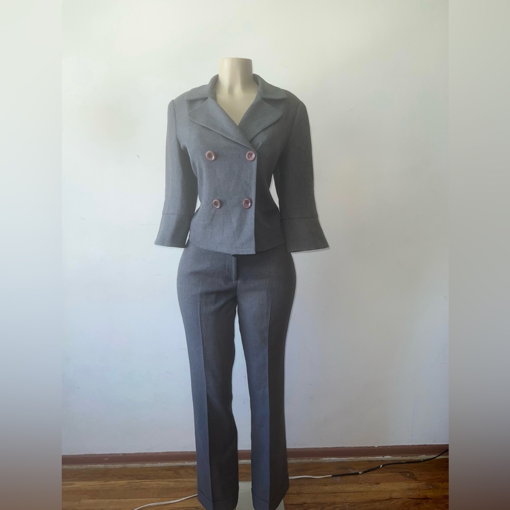 New Nwot Blacker By Stanley Blacker Stylish 2-Piece Gray Suit Set